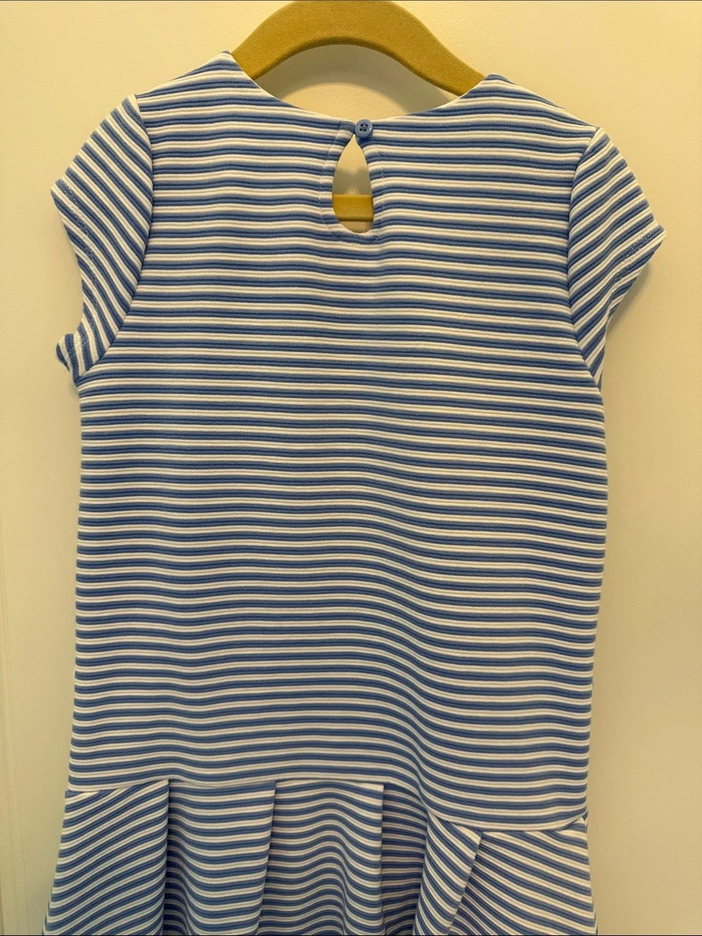 GymbGirls' Blue and White Striped Casual Drop-Waist Dress